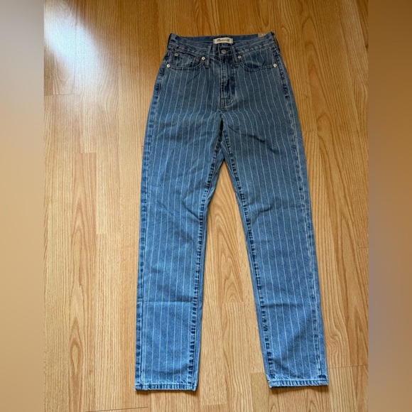 NEW Madewell The Perfect Vintage Jean: Pinstripe Edition Size 24 - Picture 4 of 9